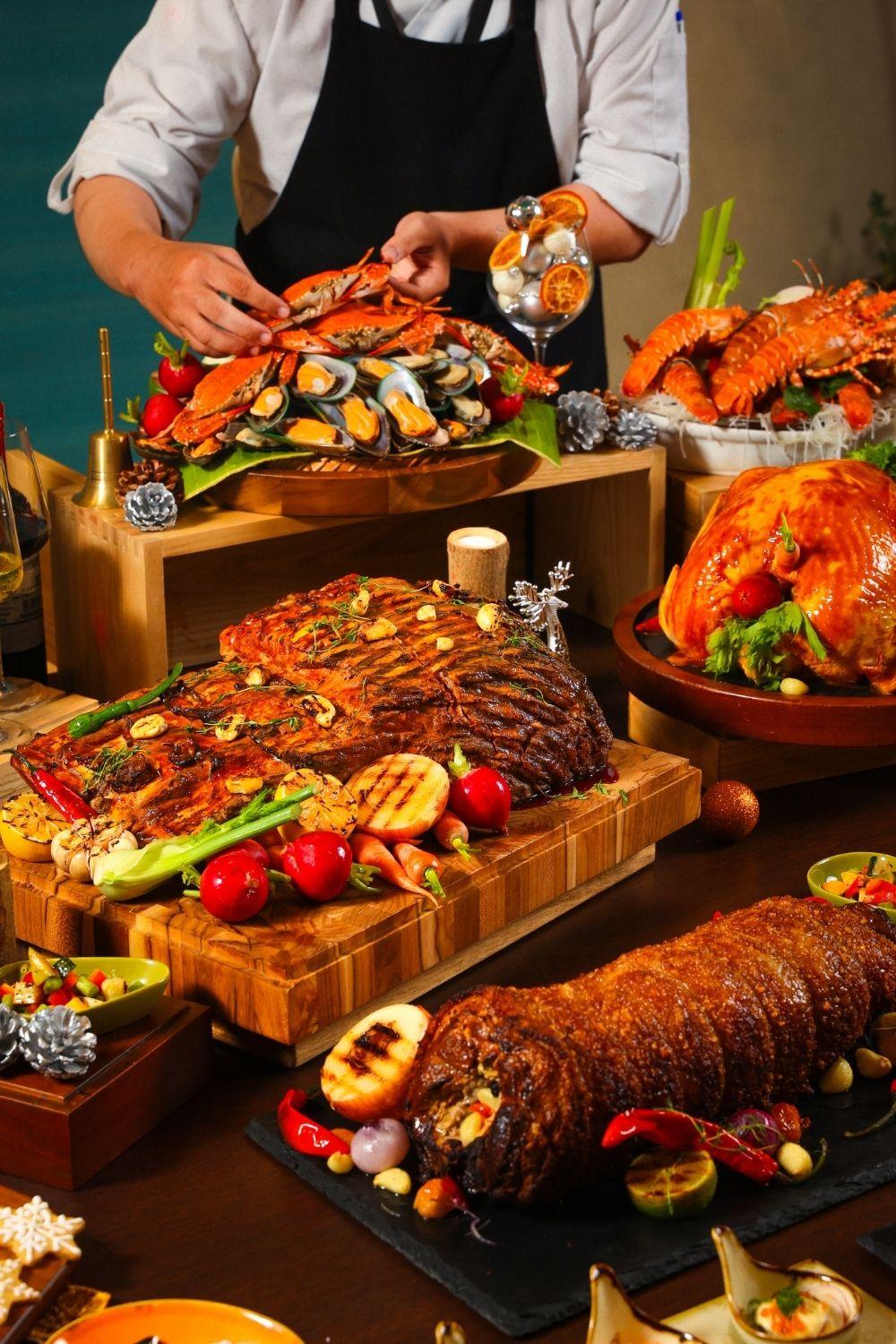 christmas buffet at azura